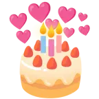 cuore con freccia + torta di compleanno