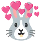 cuore con freccia + muso di coniglio
