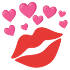cuore con freccia + impronta della bocca