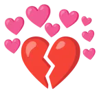 cuore con freccia + cuore infranto