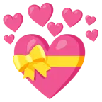 cuore con freccia + cuore con fiocco