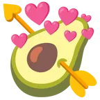 cuore con freccia + avocado