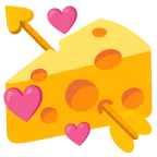 cuore con freccia + fetta di formaggio