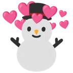 cuore con freccia + pupazzo di neve senza neve