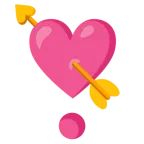 cuore con freccia + punto esclamativo a cuore