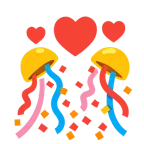 cuori che girano + coriandoli