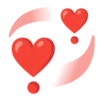 cuori che girano + punto esclamativo a cuore