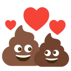 cacca + cuori che girano