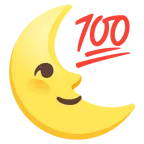 100 punti + faccina ultimo quarto di luna