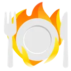 fuoco + piatto e posate