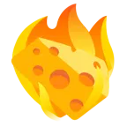 fuoco + fetta di formaggio