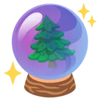 crystal ball + evergreen tree