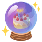 crystal ball + birthday cake