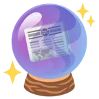 crystal ball + newspaper