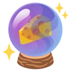 crystal ball + cheese wedge