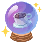 crystal ball + hot beverage