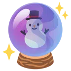 crystal ball + snowman without snow