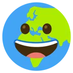 grinning face + globe showing Europe-Africa