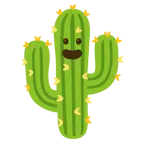 grinning face + cactus