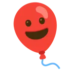 grinning face + balloon