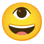 grinning face + eye