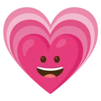 grinning face + growing heart