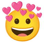 grinning face + heart with arrow