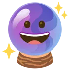 grinning face + crystal ball