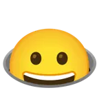 grinning face + hole