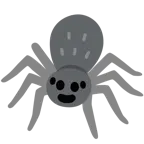 grinning face + spider