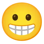 grinning face + beaming face with smiling eyes