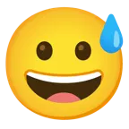 grinning face + grinning face with sweat