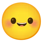 grinning face + smiling face with smiling eyes
