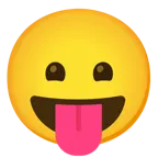 grinning face + squinting face with tongue