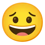 grinning face + persevering face