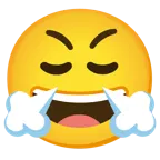 grinning face + face with steam from nose