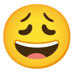 grinning face + weary face