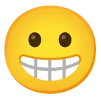 grinning face + grimacing face