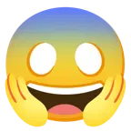 grinning face + face screaming in fear