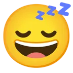 grinning face + sleeping face