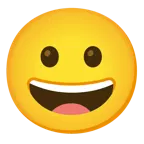 grinning face + slightly smiling face