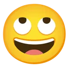 grinning face + face with rolling eyes