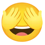 grinning face + see-no-evil monkey