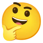 grinning face + thinking face