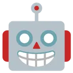 grinning face + robot