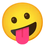 grinning face + zany face