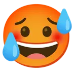 grinning face + hot face