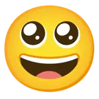 grinning face + pleading face