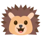 grinning face + hedgehog