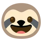 grinning face + sloth